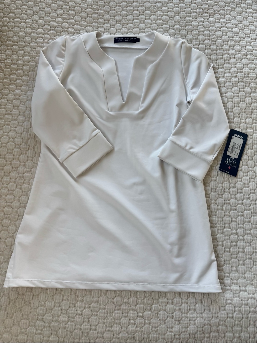 Katherine Way White V-Neck Tunic